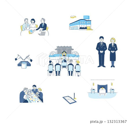 仏事のさまざまなイメージ　セット7 132313367