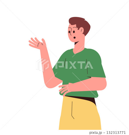 Thoughtful Man Thinking Try to Solve Problem Vector Illustration Thoughtful Man Thinking Try to Solve Problem Vector Illustration 132313771