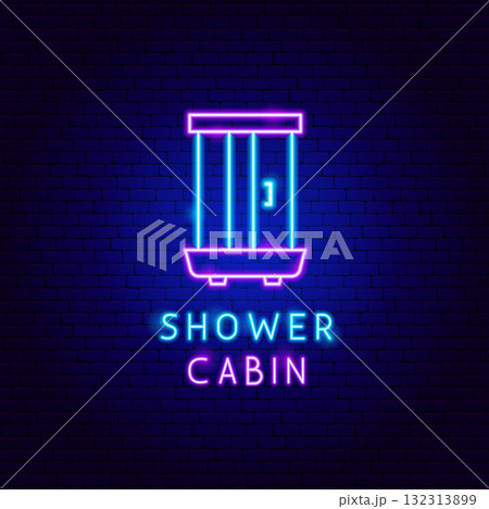 Shower Cabin Neon Label Shower Cabin Neon Label 132313899