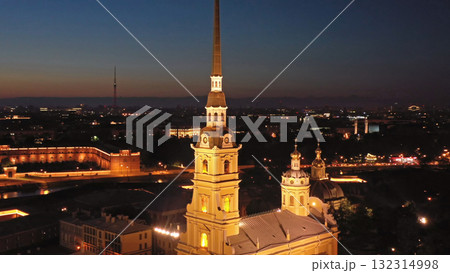 Aerial view of Peter and Paul Fortress in Russia Aerial view of Peter and Paul Fortress in Russia 132314998