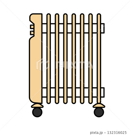 イラスト素材: オイルヒーターのベクターイラスト 132316025