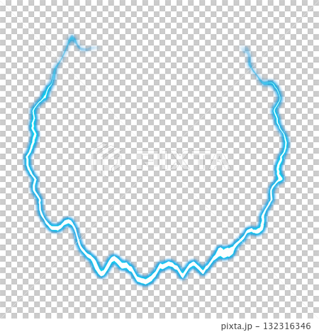 透明背景上的藍色閃電圈 透明背景上的藍色閃電圈 132316346