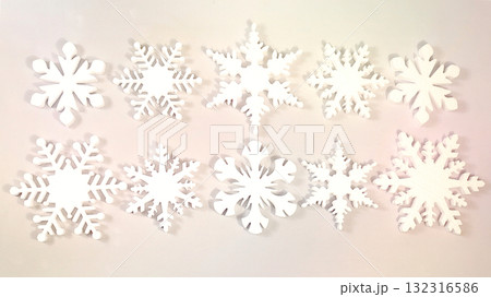 Festive winter greeting card and banner for screen, beautiful Christmas and New Year background with various snowflake patterns, mockup for holiday advertising design, template for creativity Festive winter greeting card and banner for screen, beautiful Christmas and New Year background with various snowflake patterns, mockup for holiday advertising design, template for creativity 132316586