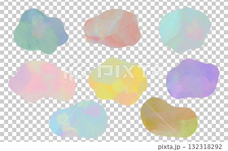 パステルポップ線画フレームマーブル模様デザイン素材セット パステルポップ線画フレームマーブル模様デザイン素材セット 132318292