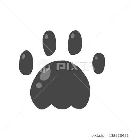 黒い肉球のイラスト 黒い肉球のイラスト 132318431