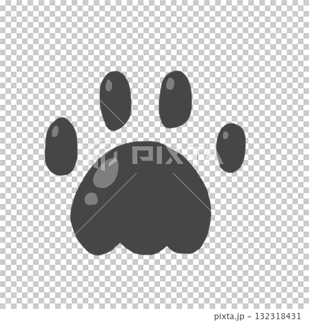 黒い肉球のイラスト 黒い肉球のイラスト 132318431