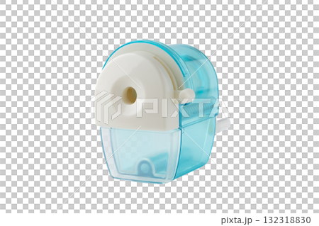 透明背景上的淺藍色鉛筆刀(png) 透明背景上的淺藍色鉛筆刀(png) 132318830