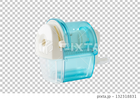 透明背景（png）に水色の鉛筆削り器 132318831