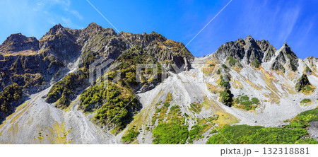 北アルプス　秋の涸沢カール　穂高連峰の絶景 132318881