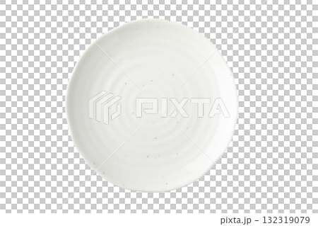 透明背景（png）上的白色圓形平板（Shinkohiki） 132319079