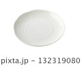 透明背景（png）に白くて丸い平皿（新粉引） 132319080