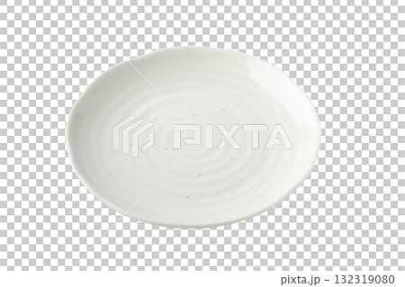 透明背景（png）上的白色圓形平板（Shinkohiki） 132319080