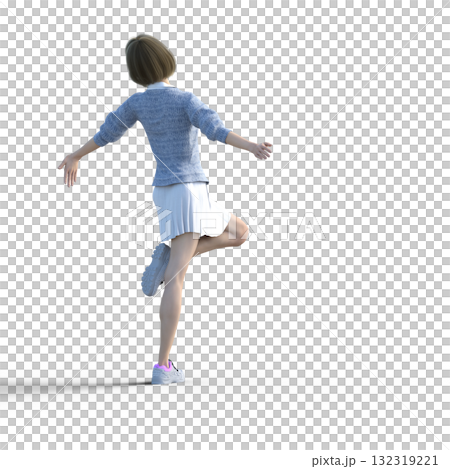 穿著針織衣服的年輕女子 132319221