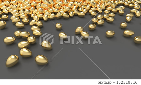 金のたまごCG 大量に転がる 人材流出イメージ パワーポイントタイトル レンダリングCG 背景 金のたまごCG 大量に転がる 人材流出イメージ パワーポイントタイトル レンダリングCG 背景 132319516