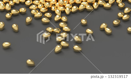 金のたまごCG 大量に転がる 人材流出イメージ パワーポイントタイトル レンダリングCG 背景 金のたまごCG 大量に転がる 人材流出イメージ パワーポイントタイトル レンダリングCG 背景 132319517
