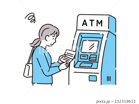 ATM お金 不安 心配 ATM お金 不安 心配 132319613