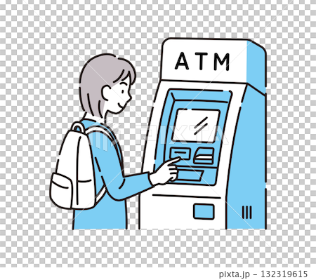 ATM and woman ATM and woman 132319615