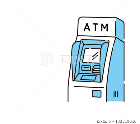 ATM　銀行　手続き 132319616