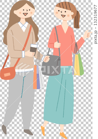 兩個女人購物 132319677