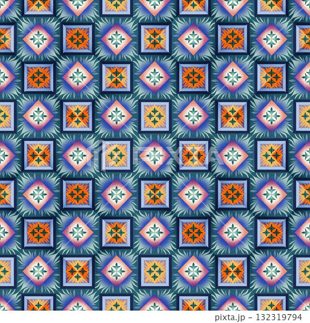 seamless pattern. vintage decorative elements. hand drawn background seamless pattern. vintage decorative elements. hand drawn background 132319794