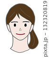 若い女性の顔のイラスト1スタンダード1 132320819