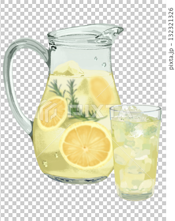 レモネード（ピッチャーとグラス）ローズマリー入り 132321326