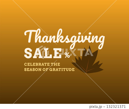 Thanksgiving Sale Celebrate the Season of Gratitude Maple Leaf Design 132321371