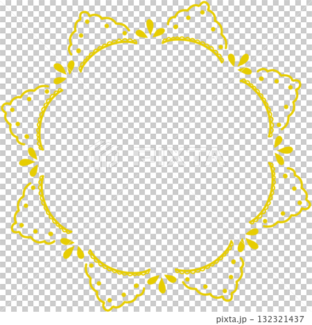 黄色のシンプルな丸いレース 黄色のシンプルな丸いレース 132321437