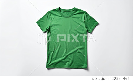 《AI画像》緑色のTシャツ 132321466
