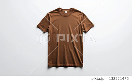 《AI画像》茶色のTシャツ 132321476