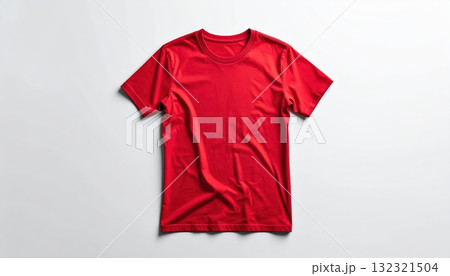 《AI画像》赤色のTシャツ 132321504