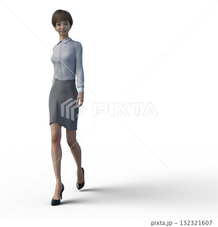 ポーズをとる女性 ポーズをとる女性 132321607