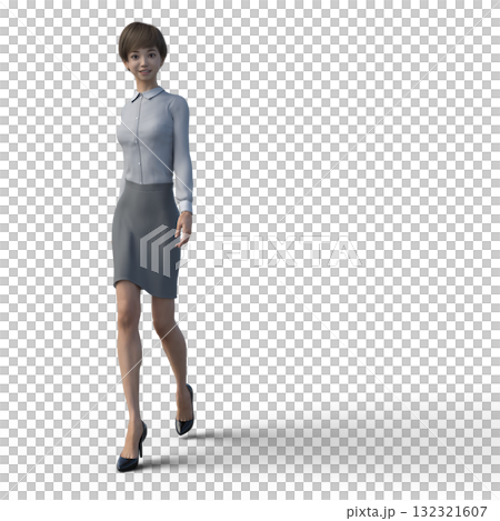 ポーズをとる女性 ポーズをとる女性 132321607