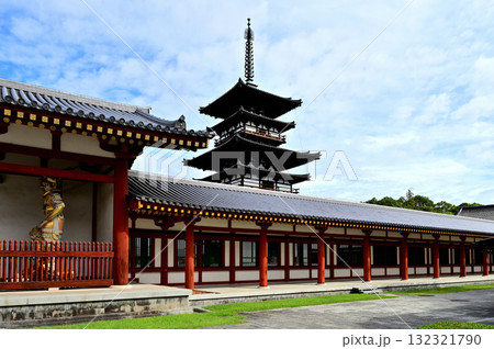 薬師寺　中門と東塔 132321790