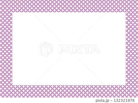日本の伝統柄である七宝柄のフレーム・紫のフレーム 日本の伝統柄である七宝柄のフレーム・紫のフレーム 132321978