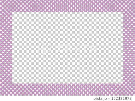 日本の伝統柄である七宝柄のフレーム・紫のフレーム 日本の伝統柄である七宝柄のフレーム・紫のフレーム 132321978