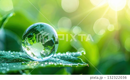 《AI画像》自然の中の地球儀 132322036
