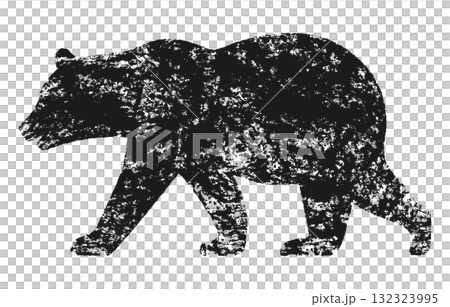 行走熊剪影圖 行走熊剪影圖 132323995