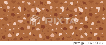 Speckle Terrazzo texture. Pattern with glass, marble and natural stone. Minimalist background in venetian style. Vintage vector illustration Speckle Terrazzo texture. Pattern with glass, marble and natural stone. Minimalist background in venetian style. Vintage vector illustration 132324317