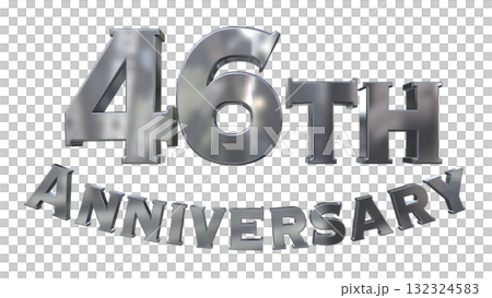 3DCG文字“46週年/46週年紀念馬克·斯帕克” 132324583