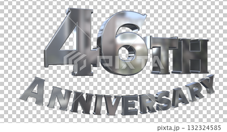 3DCG文字“46週年/46週年紀念馬克·斯帕克” 132324585