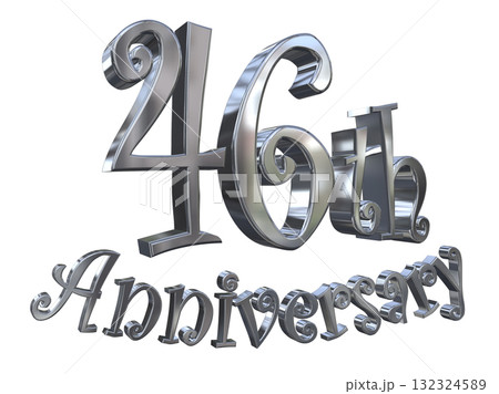 3DCG文字「46th Anniversary/46周年マークキラキラ」 3DCG文字「46th Anniversary/46周年マークキラキラ」 132324589