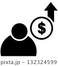 Salary increase icon. Employee salary increase sign. Salary raise symbol. flat style. 132324599