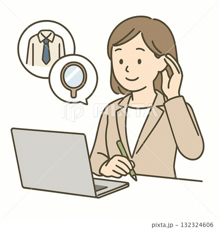 就労支援 職業訓練 身だしなみ講座をしているイラスト 就労支援 職業訓練 身だしなみ講座をしているイラスト 132324606
