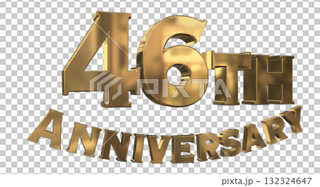 3DCG文字“46週年/46週年紀念馬克·斯帕克” 132324647