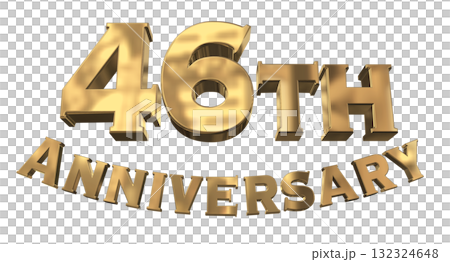 3DCG文字“46週年/46週年紀念馬克·斯帕克” 3DCG文字“46週年/46週年紀念馬克·斯帕克” 132324648