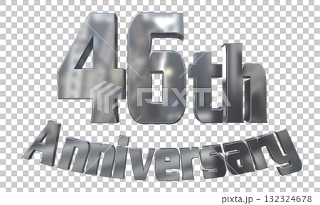 3DCG文字“46週年/46週年紀念馬克·斯帕克” 132324678