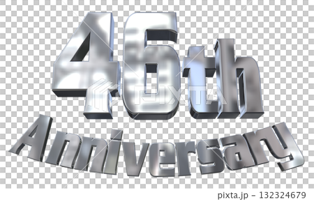 3DCG文字“46週年/46週年紀念馬克·斯帕克” 132324679