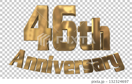 3DCG text "46th Anniversary/46th Anniversary Mark Sparkle" 3DCG text "46th Anniversary/46th Anniversary Mark Sparkle" 132324697