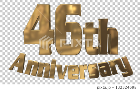 3DCG文字「46th Anniversary/46周年マークキラキラ」 3DCG文字「46th Anniversary/46周年マークキラキラ」 132324698